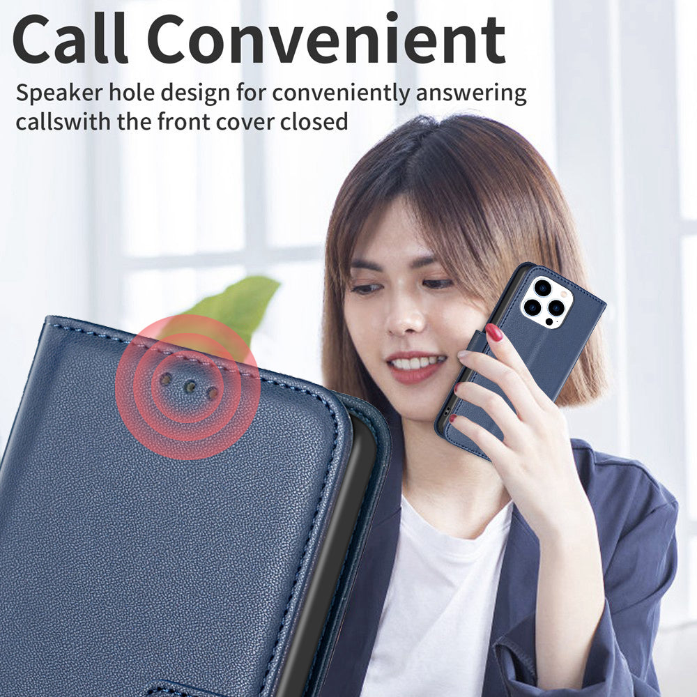 Binfen Color BF17 For iPhone 15 Pro Stand Design Phone Cover Ultra-Light Wallet TPU+PU Leather Phone Case - Blue Binfen Color BF17 For iPhone 15 Pro Stand Design Phone Cover Ultra-Light Wallet TPU+PU Leather Phone Case - Blue